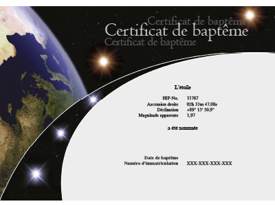 Certificat de baptême